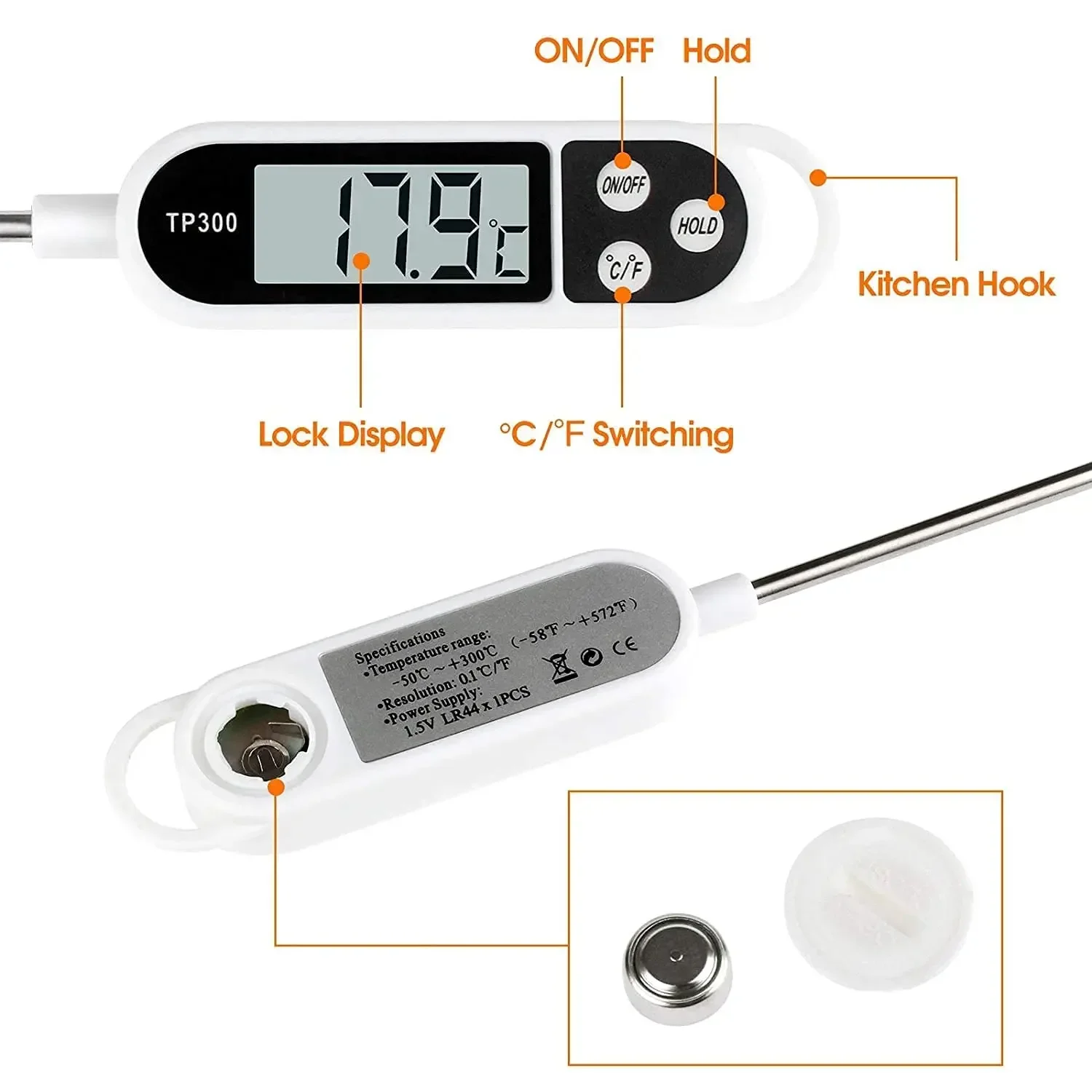 Stainless Steel Food Thermomet - огляд і ціна Home Cooking Reading