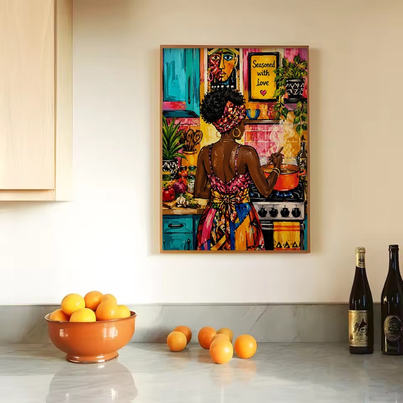 Colorful Afro Pop Art Black Wo - огляд і ціна Home Cooking Reading