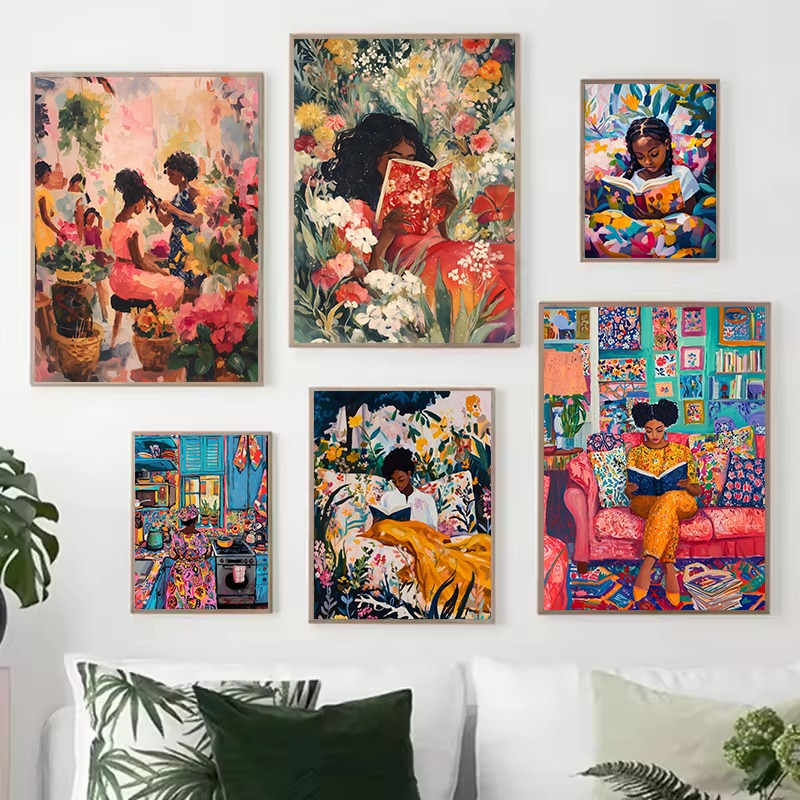 Abstract Vivid African Girl Co - огляд і ціна Home Cooking Reading