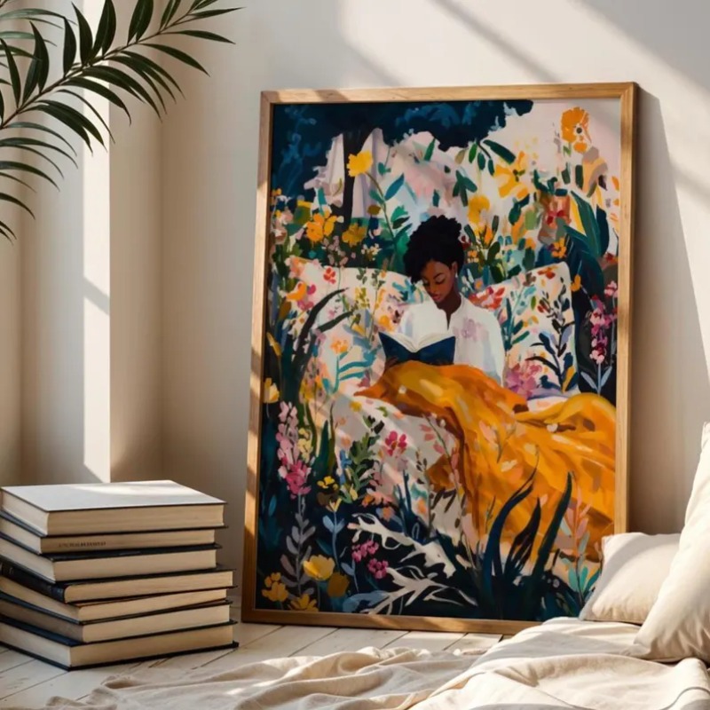 Abstract Vivid African Girl Co - огляд і ціна Home Cooking Reading
